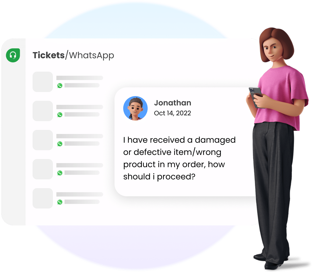 Streamline customer communication directly from your helpdesk tool