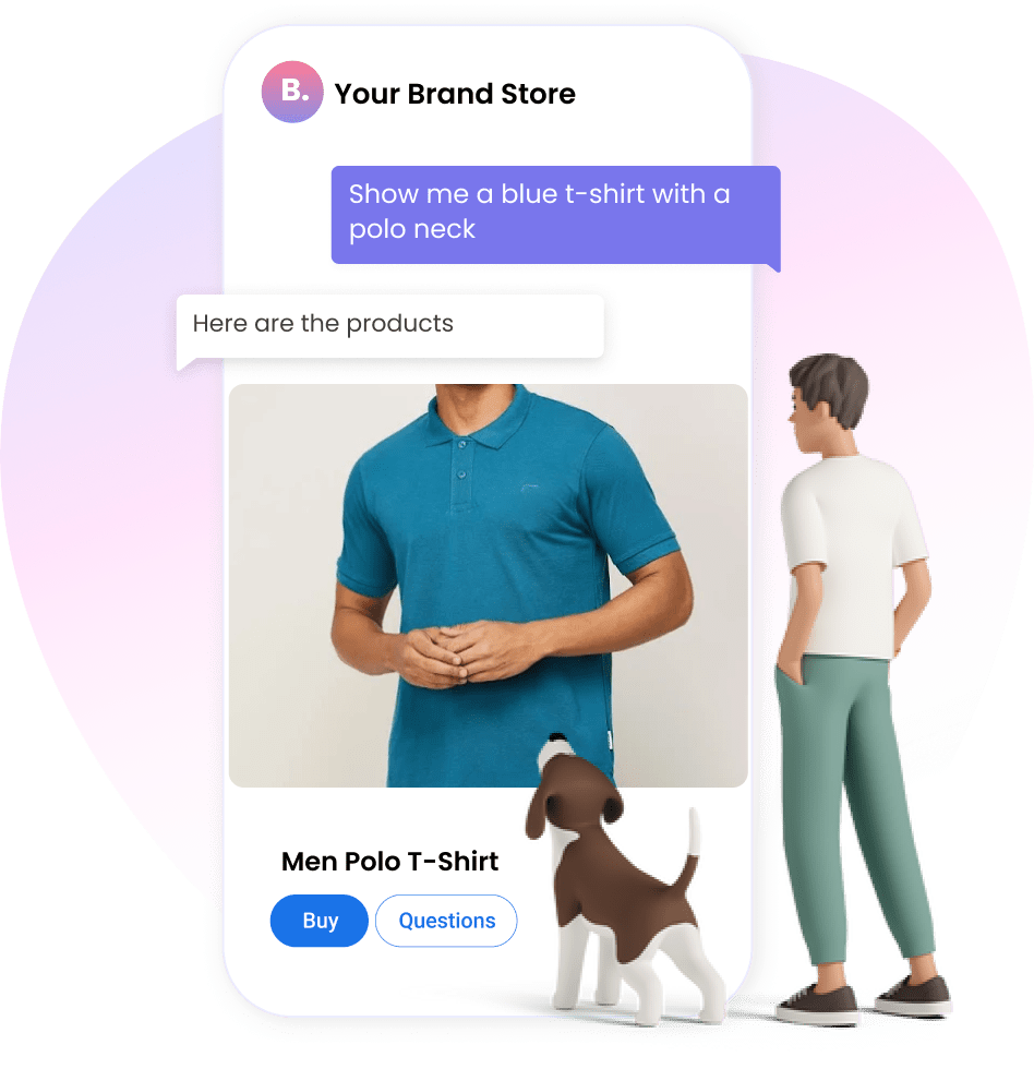AI conversational bot for a retail business showcasing strong human-like communication skills