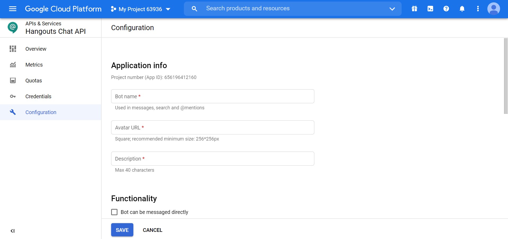 Google Chat Publish Instructions