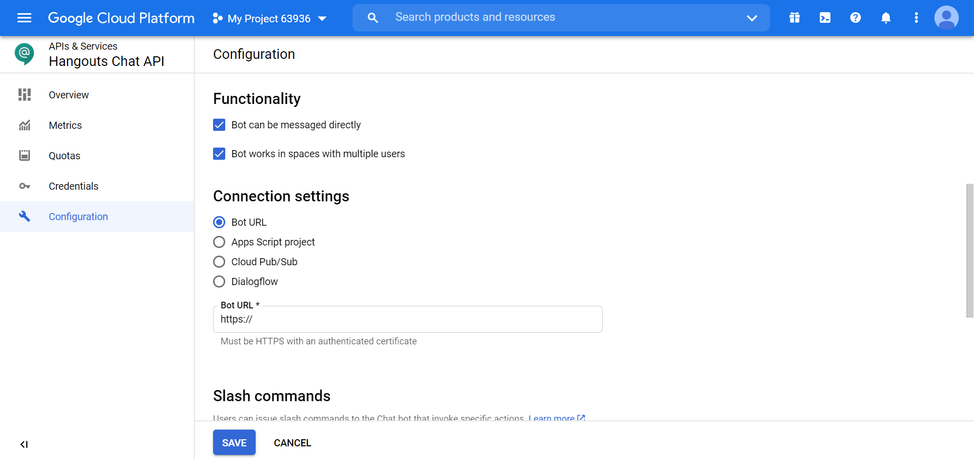 Google Chat Publish Instructions