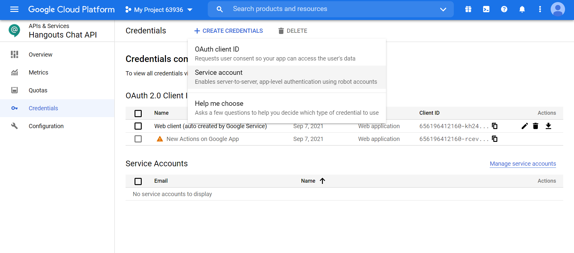 Google Chat Publish Instructions