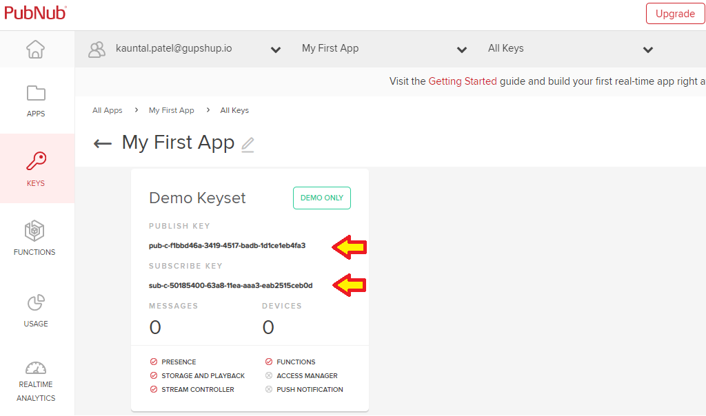 Pubnub Publish Instructions Steps