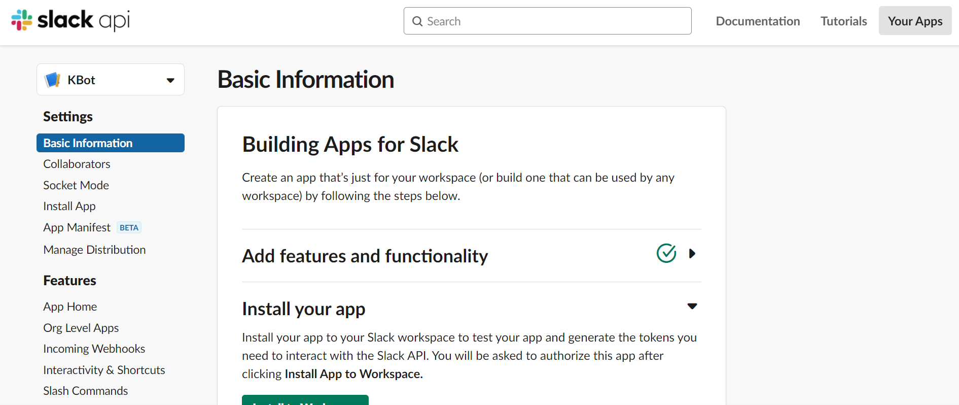 Slack Publish Instructions Steps
