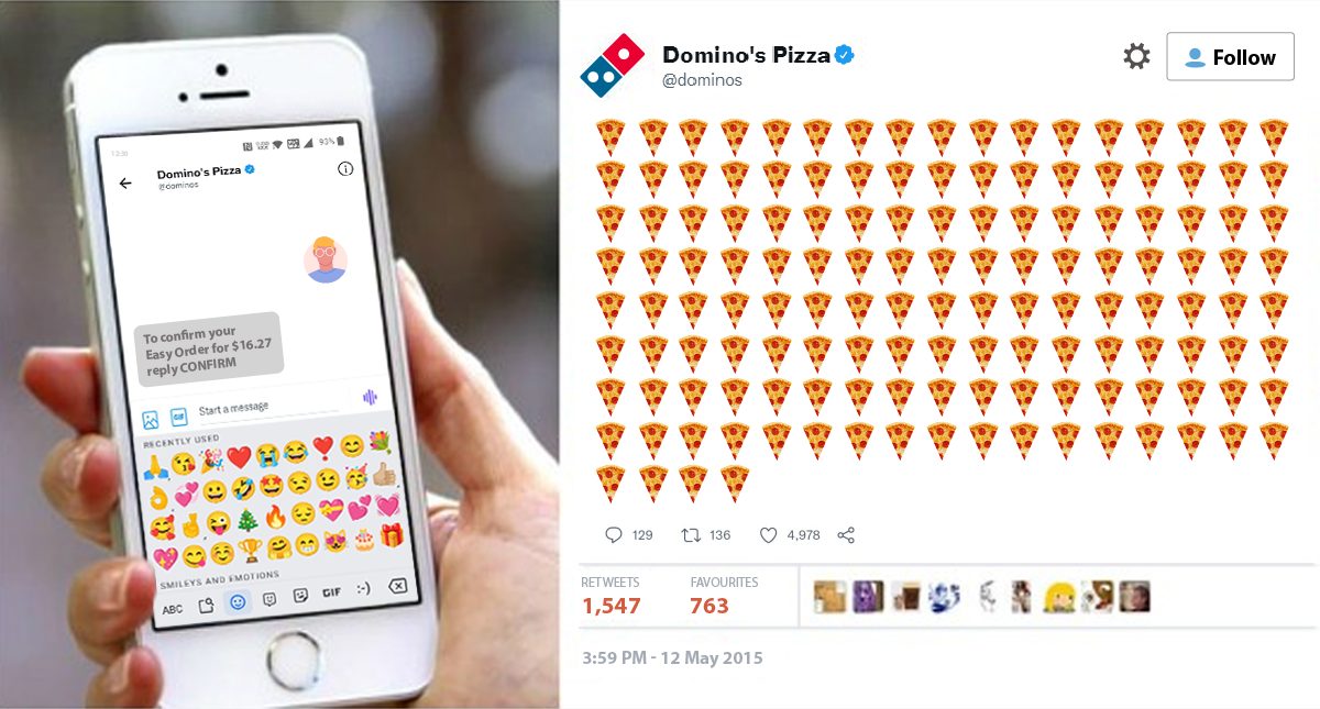Example of Domino's implementing conversational advertising
