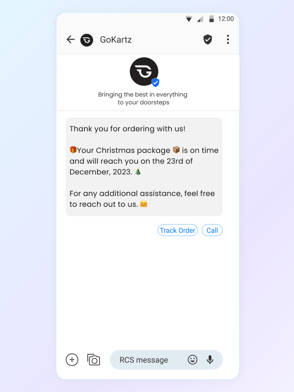 RCS Messaging Christmas Use Case: Real-Time Holiday Delivery Updates