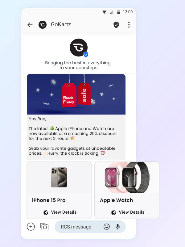 Black Friday RCS Use Case example