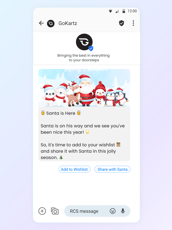 RCS Messaging Christmas Use Case: Interactive Christmas Wishlists