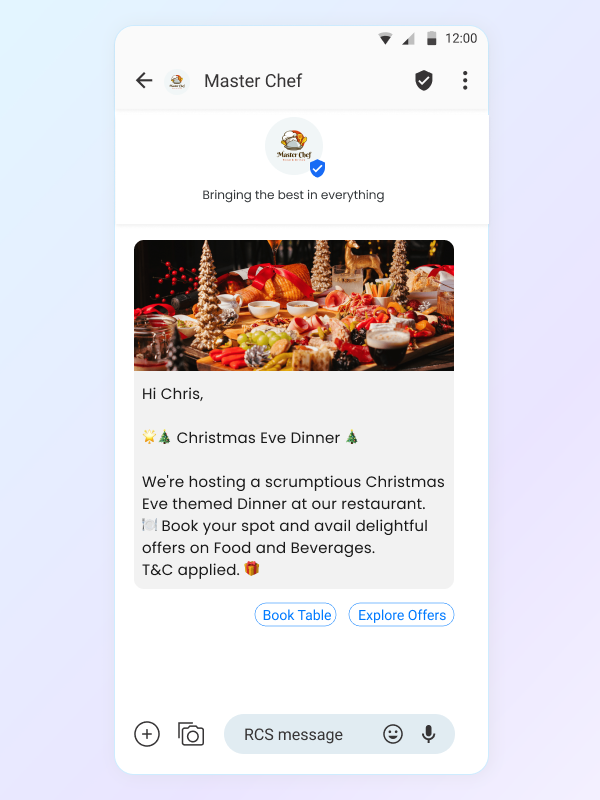 RCS Messaging Christmas Use Case: Christmas Event Invitations