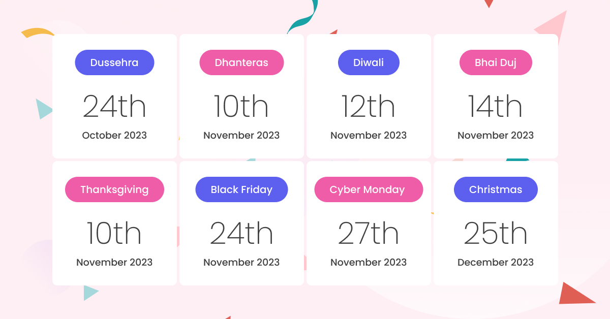 Festive season calendar