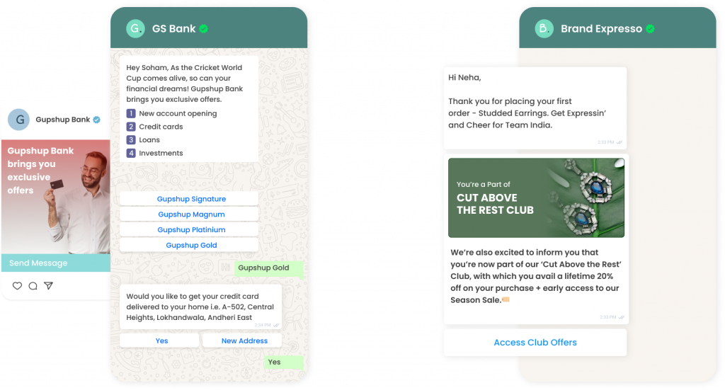 Personalized Recommendations and Offers - World Cup - WhatsApp Business API