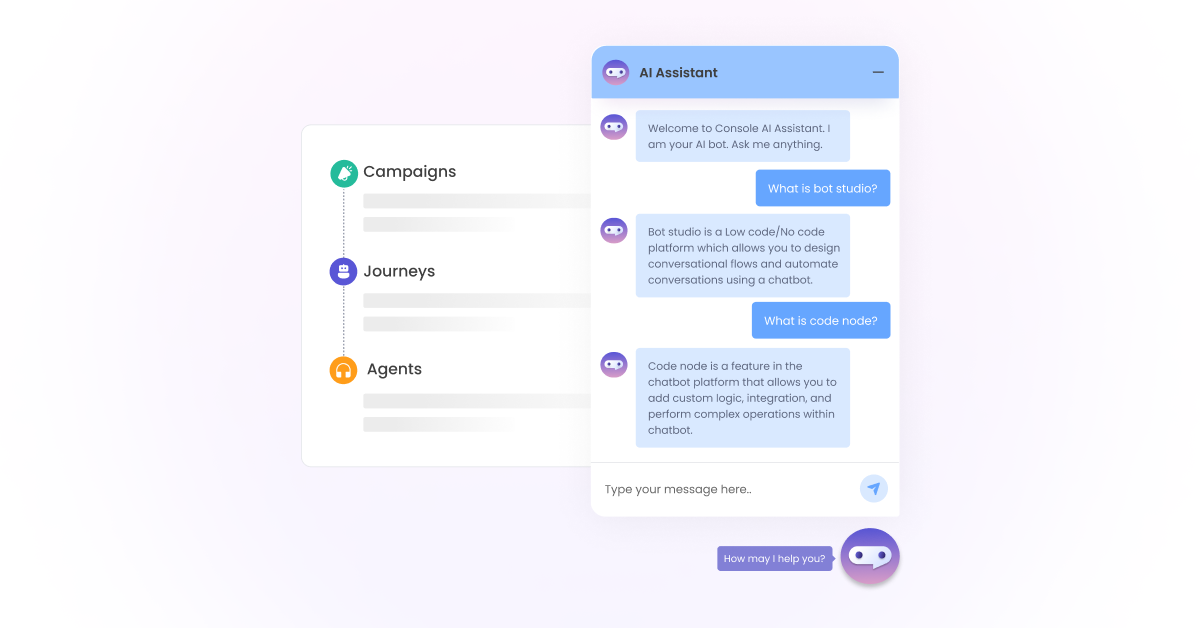 Gupshup launching chat help "Console AI Assistant"