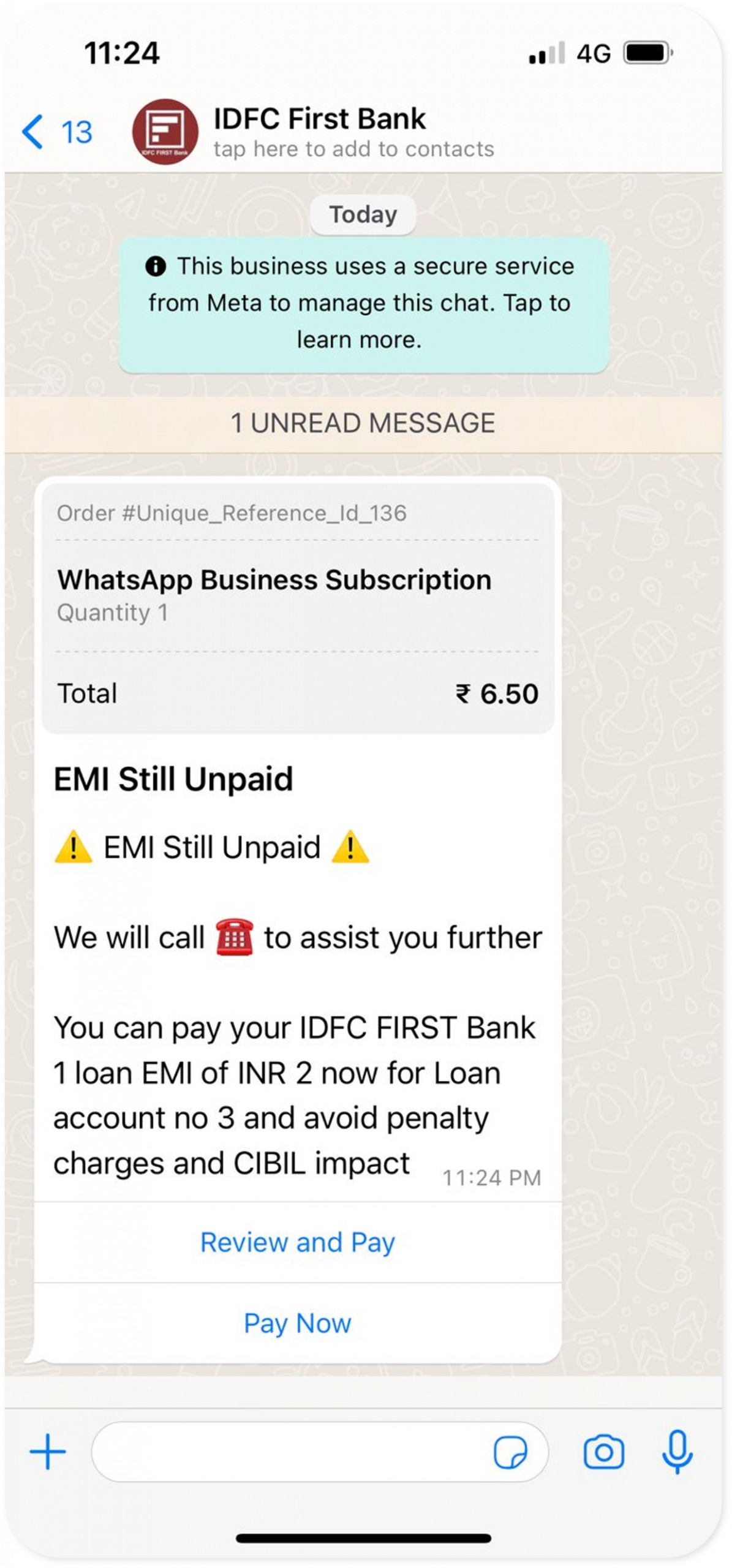 WhatsApp Business Native Payments