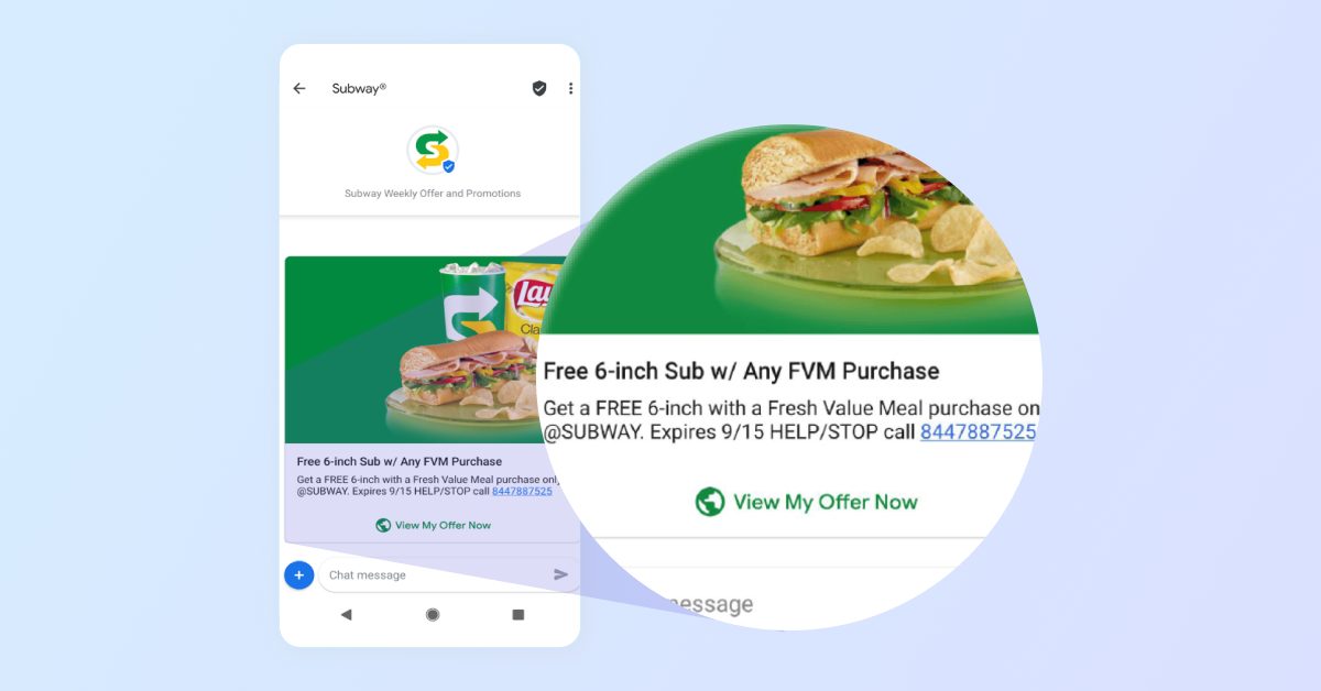 Subway got the best results with RCS campaigns