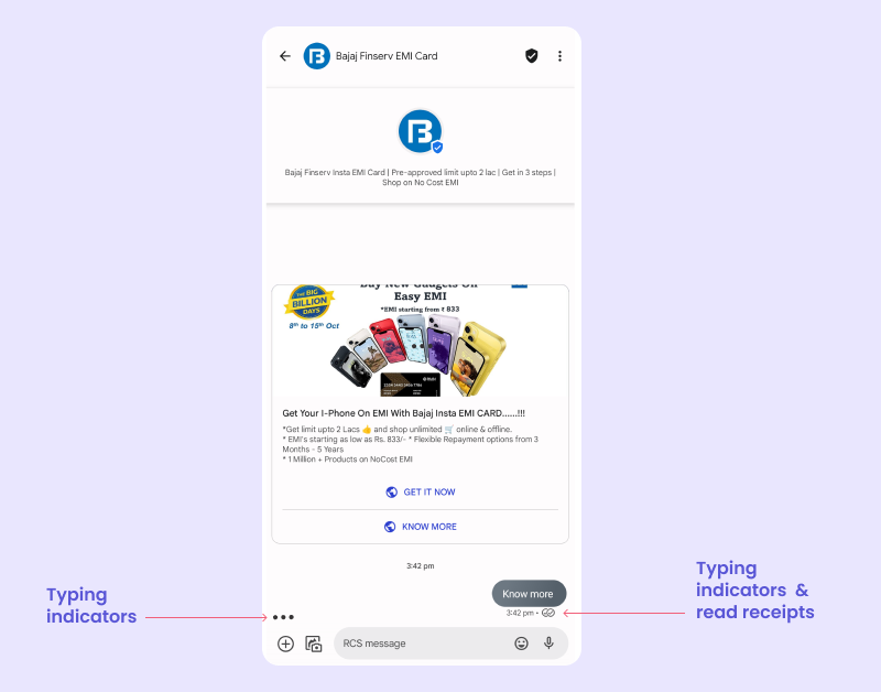Keep customers engaged with typing indicators leveraging RCS Messaging