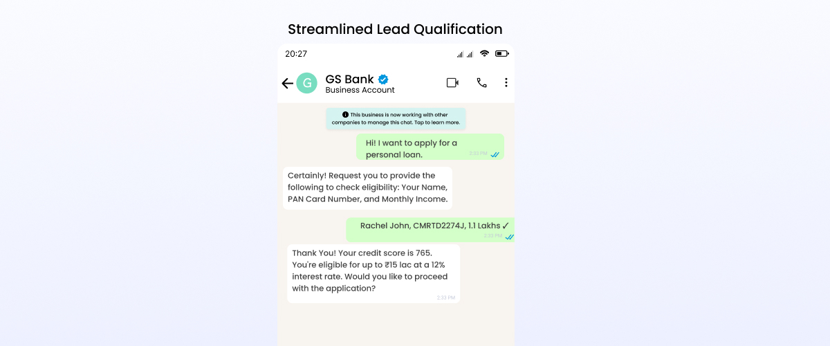 Streamlined Lead Qualification