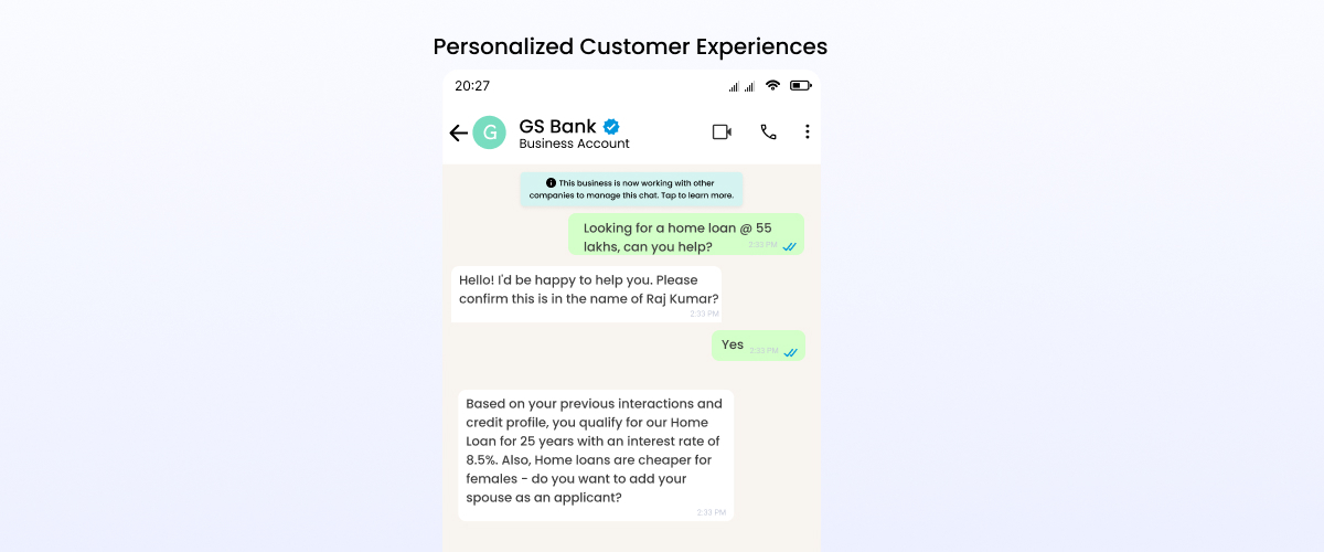 Personalized Customer Experiences